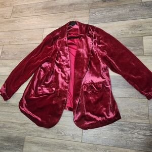 Torrid Velvet Red Women's Jacket Size 2X